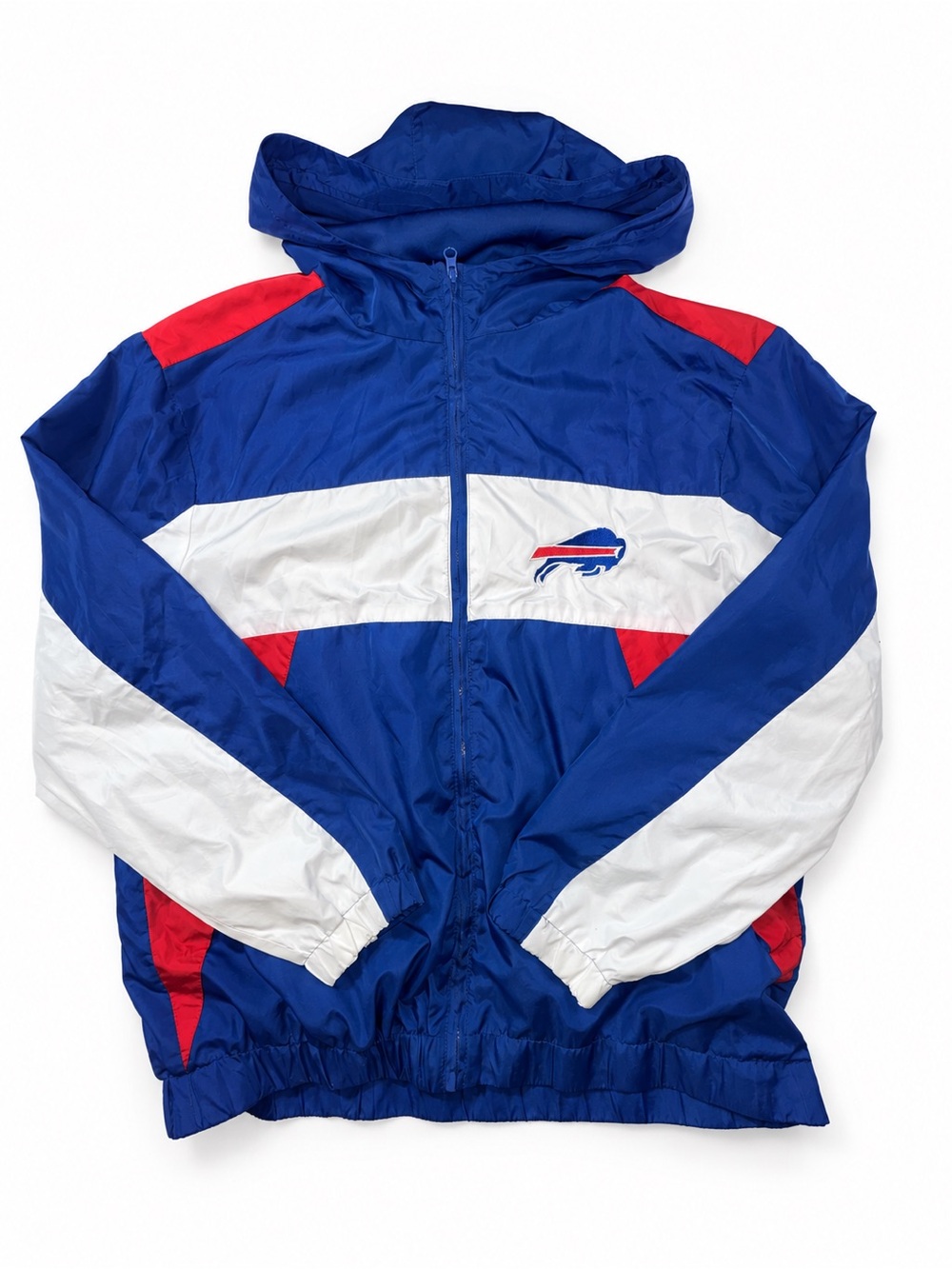 NFL Team Apparel Buffalo Bills Mens Large Hooded Windbreaker Full Zip